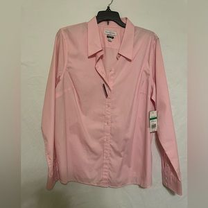 Women’s L Kim Rogers pink dress shirt